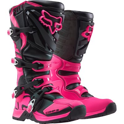 FOX Girl's Comp 5Y MX Off-Road Motorcycle Boots -1 Black/Pink pictures