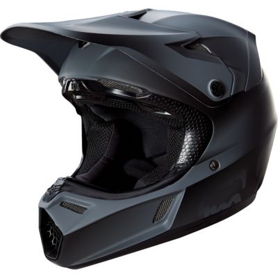 FOX Kid's V3 Solid Off-Road Motorcycle Helmet -LG Black pictures