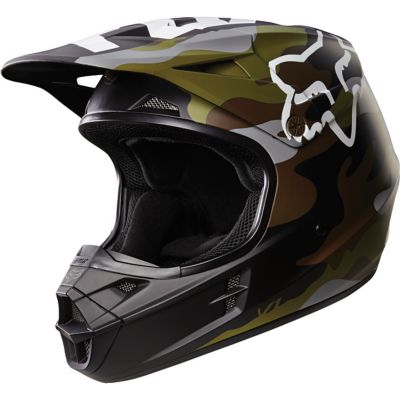 FOX V1 Camo Off-Road Motorcycle Helmet -LG Green Camo pictures