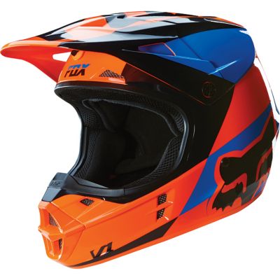 FOX V1 Mako Off-Road Motorcycle Helmet -LG Orange pictures