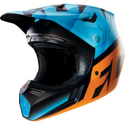 FOX V3 Shiv Off-Road Motorcycle Helmet -LG Black/White pictures