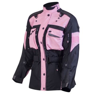 Bilt Women's Mistral Waterproof Textile Motorcycle Jacket -LG Pink/Black pictures