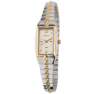 Armitron® Womens Rectangle Expansion Band Watch 