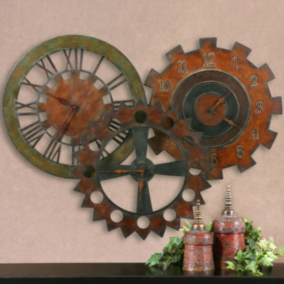 Rusty Parts Wall Clock