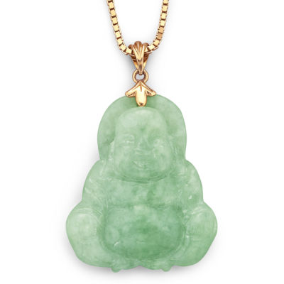 jade necklace pendant buddha gold jcpenney