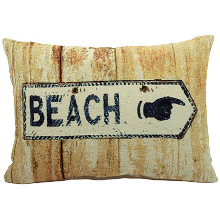 UPC 047218054531 product image for Beach Sign Decorative Pillow | upcitemdb.com