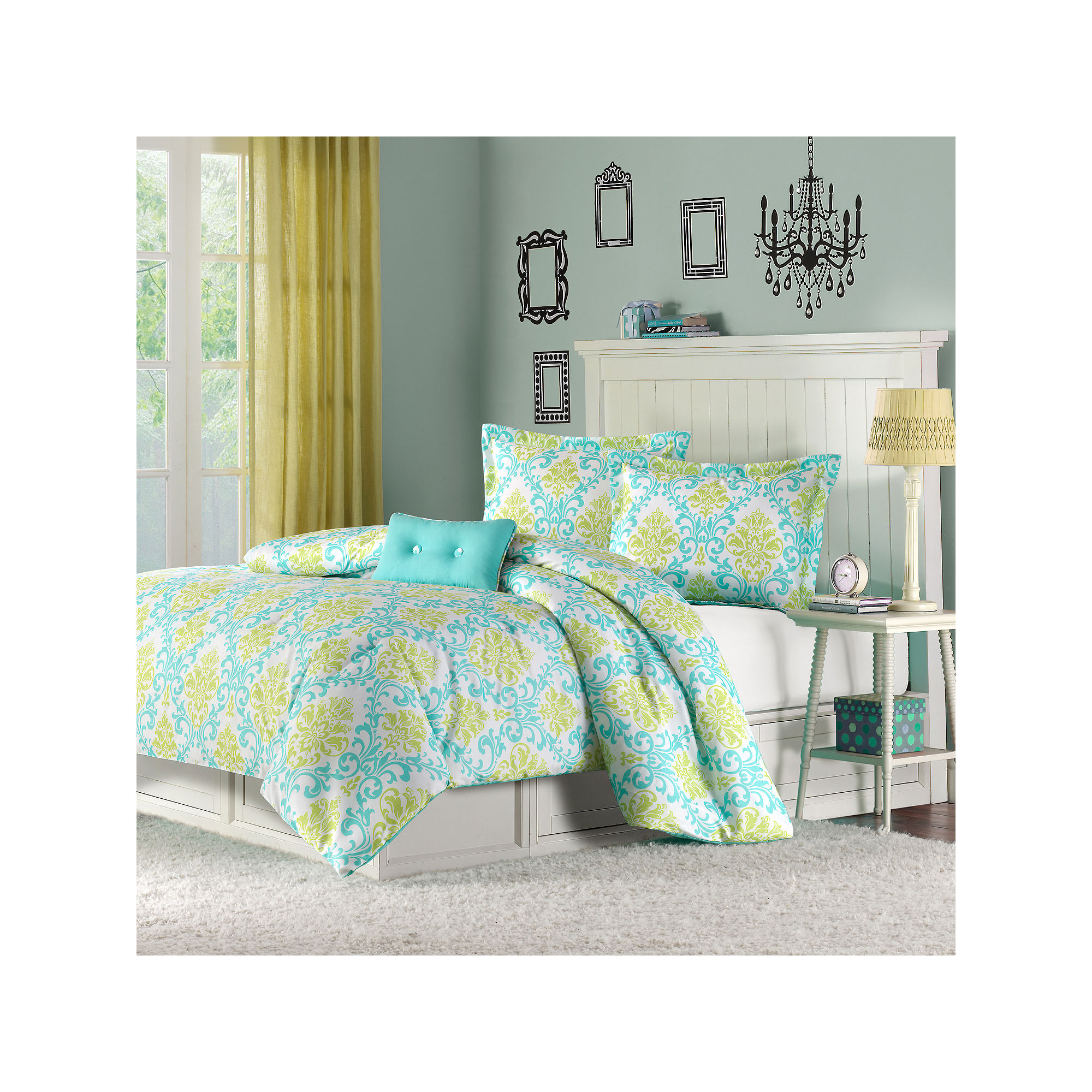 Mi Zone Paige Damask Comforter Set