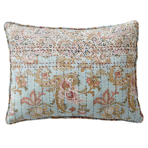 Home Expressions Fairview Blue Floral Oblong Decorative Pillow - JCPenney