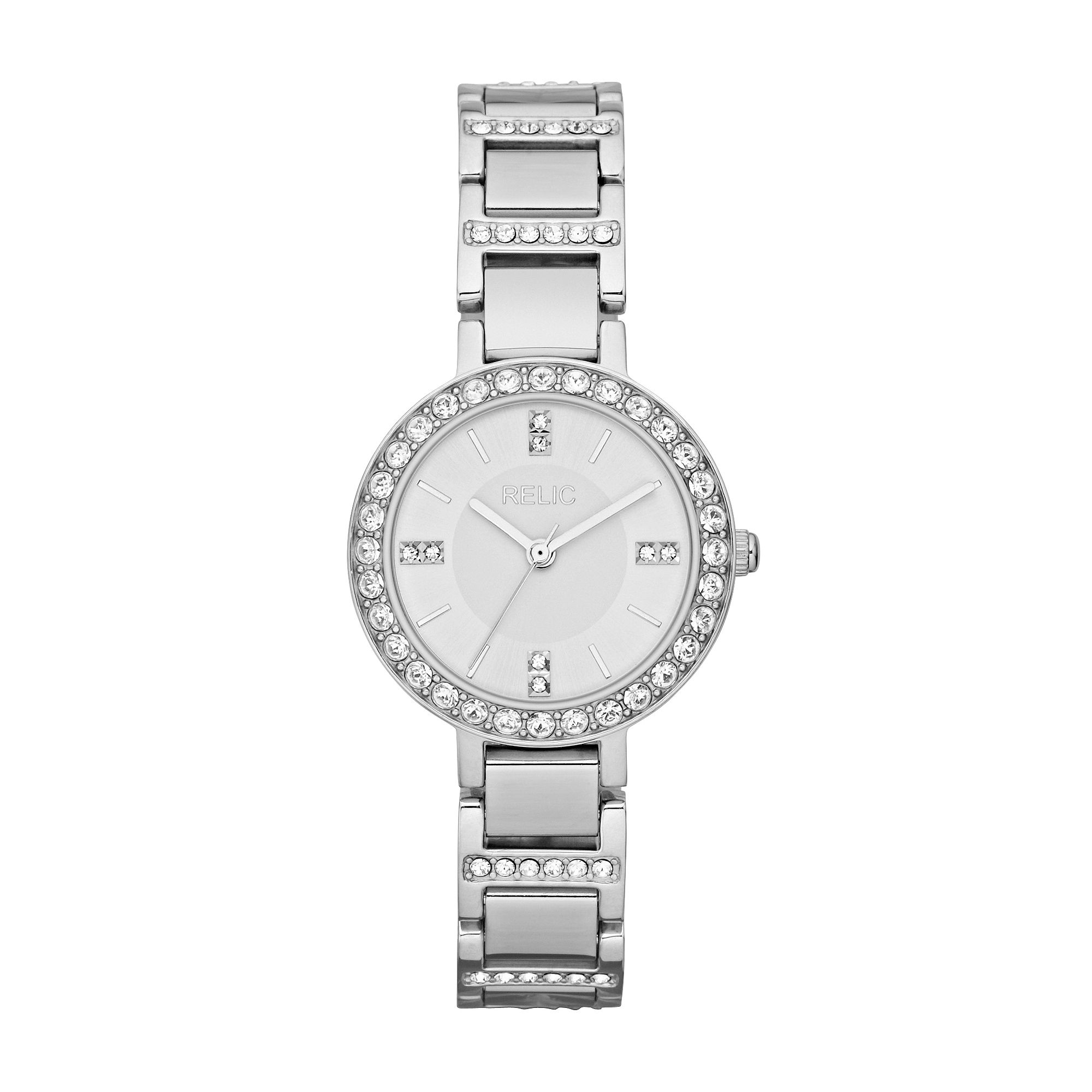 UPC 723765250076 product image for Relic Womens Silver-Tone w/ Crystals Watch | upcitemdb.com