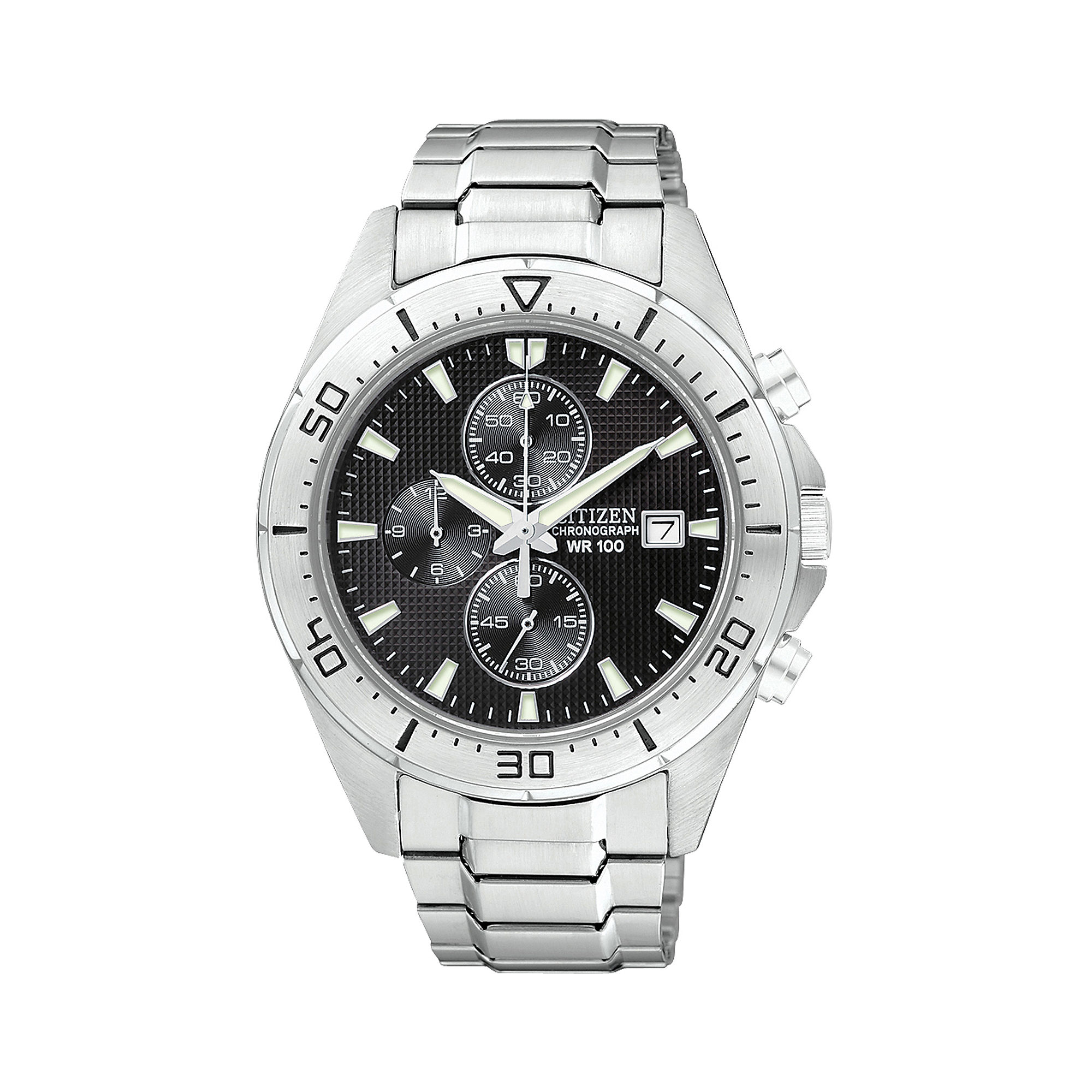 UPC 013205093982 product image for Citizen Mens Black Dial Chronograph Watch AN3460-56E | upcitemdb.com