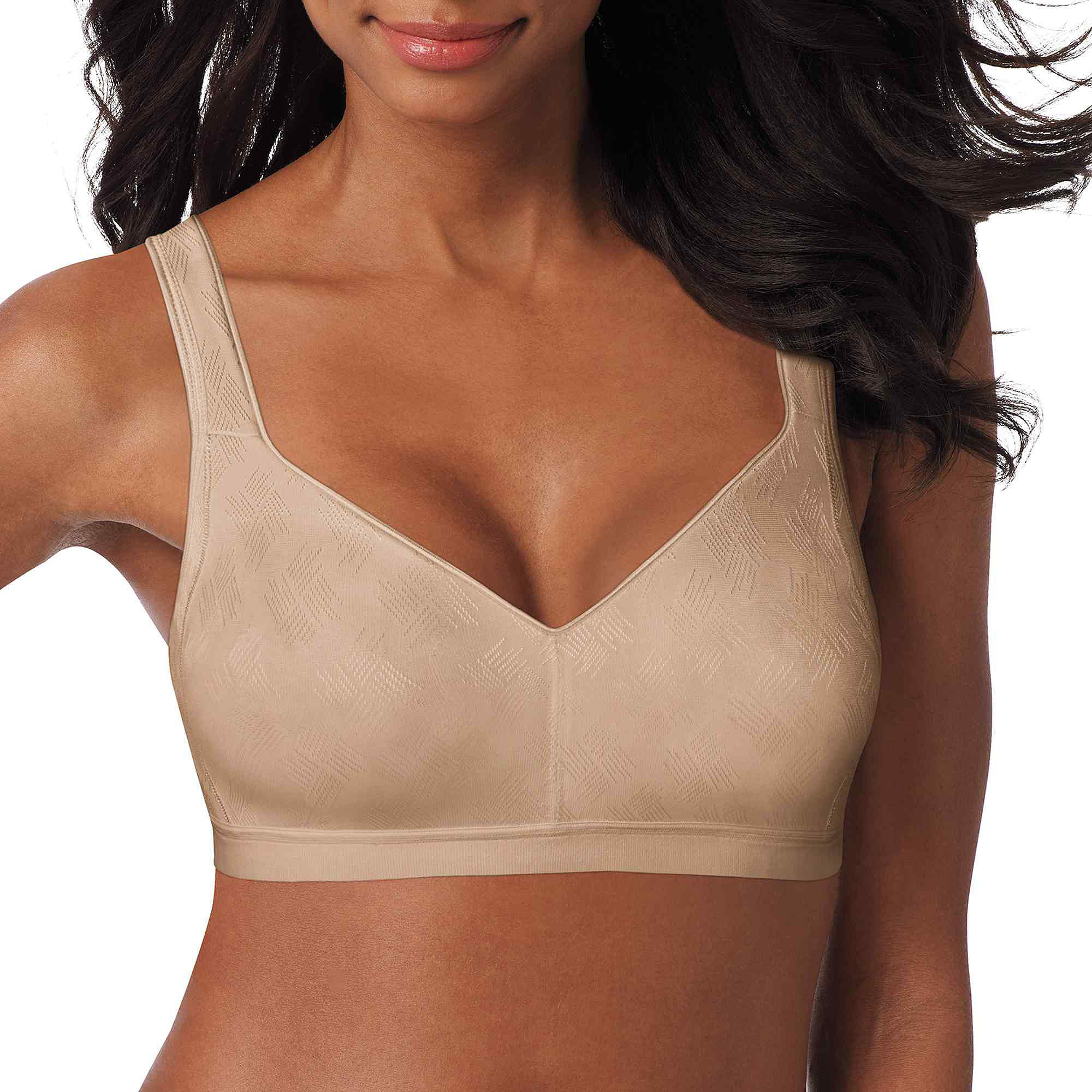 Playtex Bra 18 Hour Nude Softcup Wirefree 17914 Womens Sz 