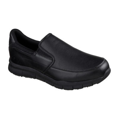 skechers men's slip on shoes wide width