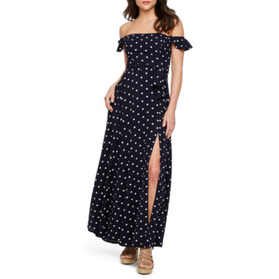 premier amour off the shoulder pleated maxi