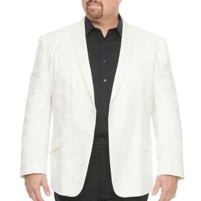 big and tall white tuxedo jacket