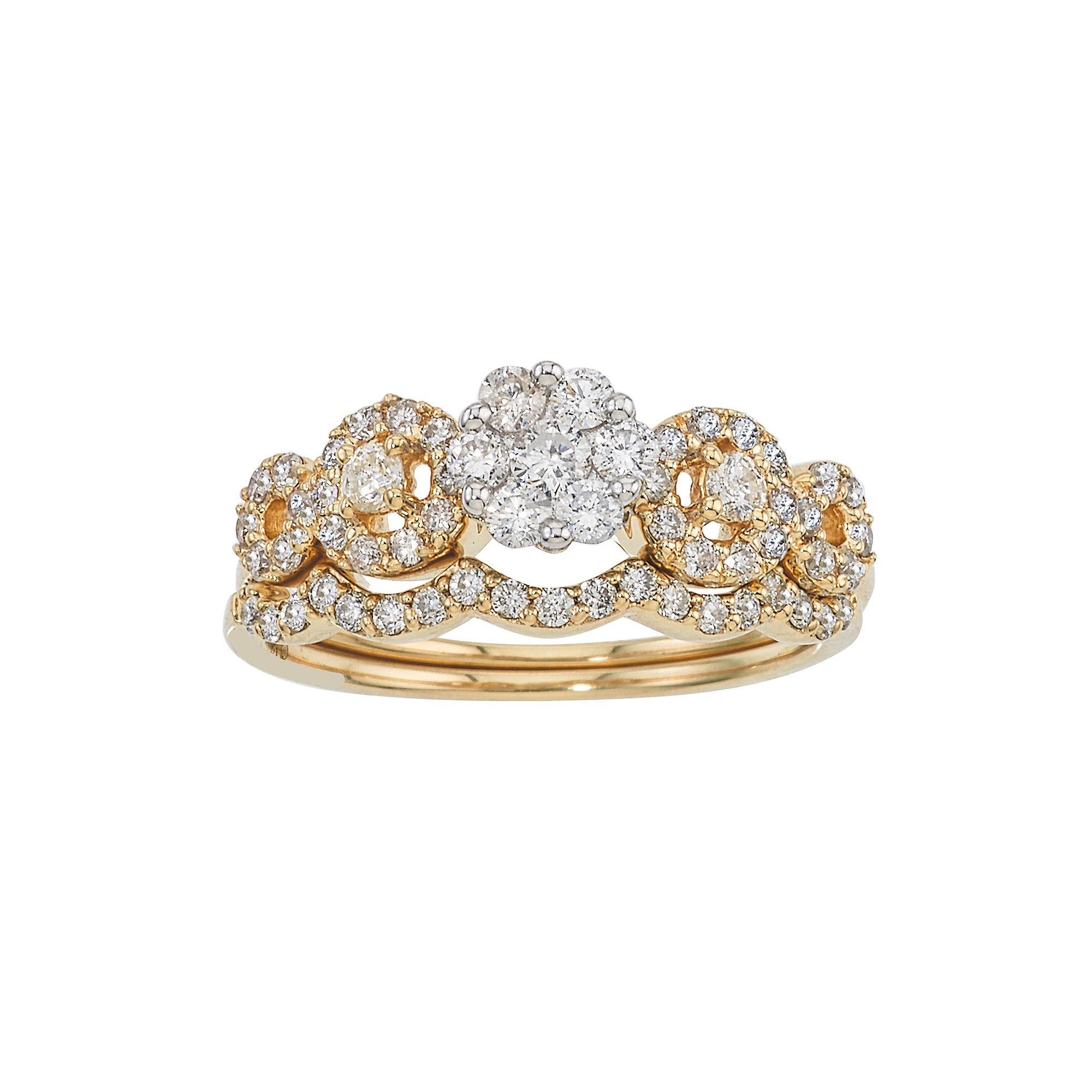 LIMITED QUANTITIES 3/4 CT. T.W. Diamond 14K Two-Tone Gold Ring Set