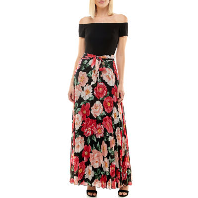 premier amour sleeveless floral maxi dress