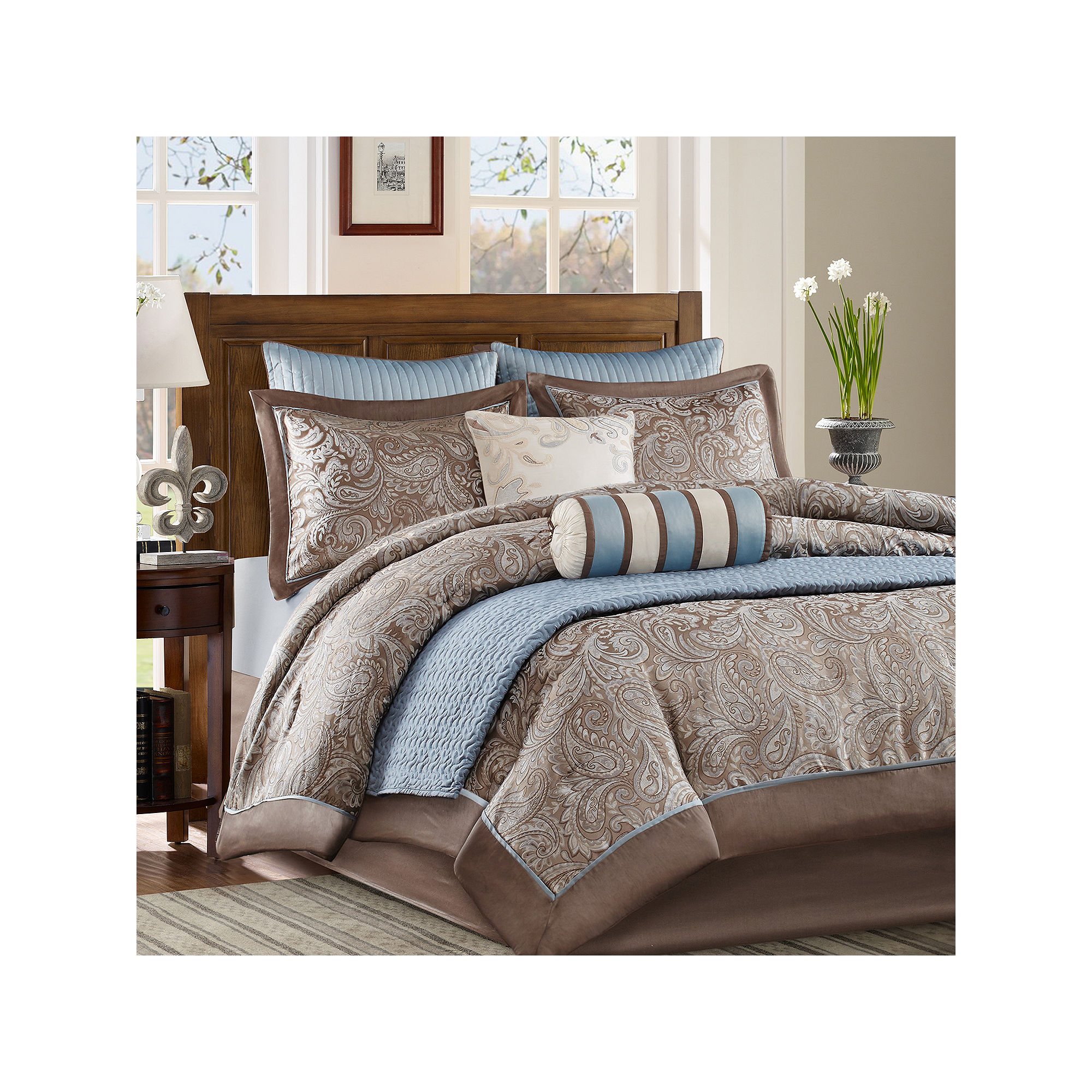 Madison Park Whitman 8-pc. Comforter Set + BONUS Coverlet