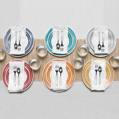 corelle boutique brushed 16 pc dinnerware set silver