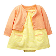 Carter's® Striped 2-pc. Bodysuit Dress and Cardigan - Girls newborn-24m