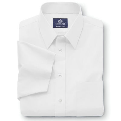 stafford travel short sleeve easy care broadcloth dress shirt