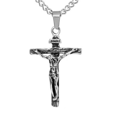Buy One Get One Free Titanium Steel Crucifix Cross Design Pendant Jewelry 