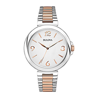 Bulova® Womens Two-Tone Stainless Steel Bracelet Watch