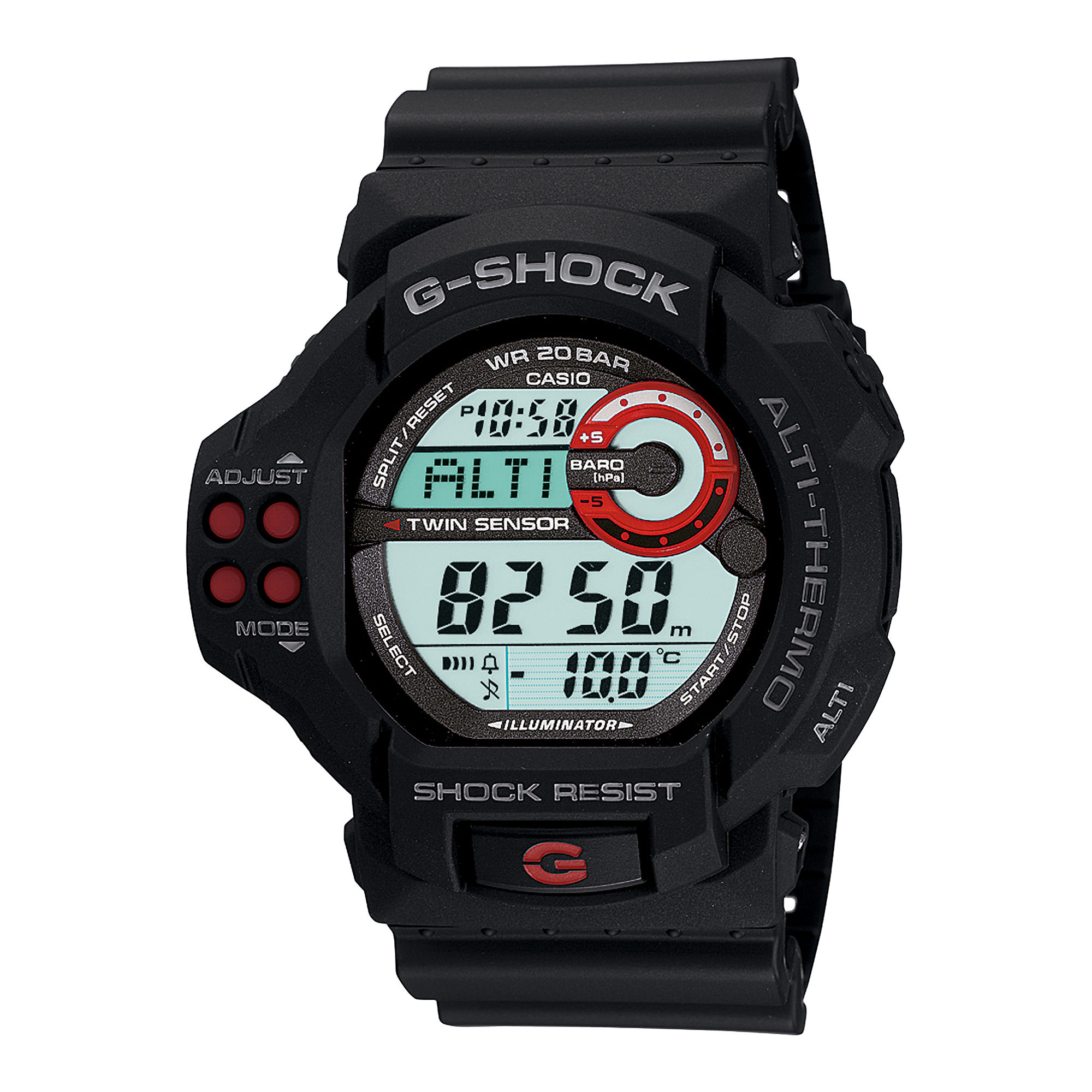 UPC 079767936983 product image for Casio G-Shock Mens Twin Sensor Black Multifunction Watch | upcitemdb.com