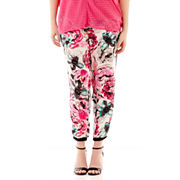 Bisou Bisou® Colorblock Floral Track Pants - Plus