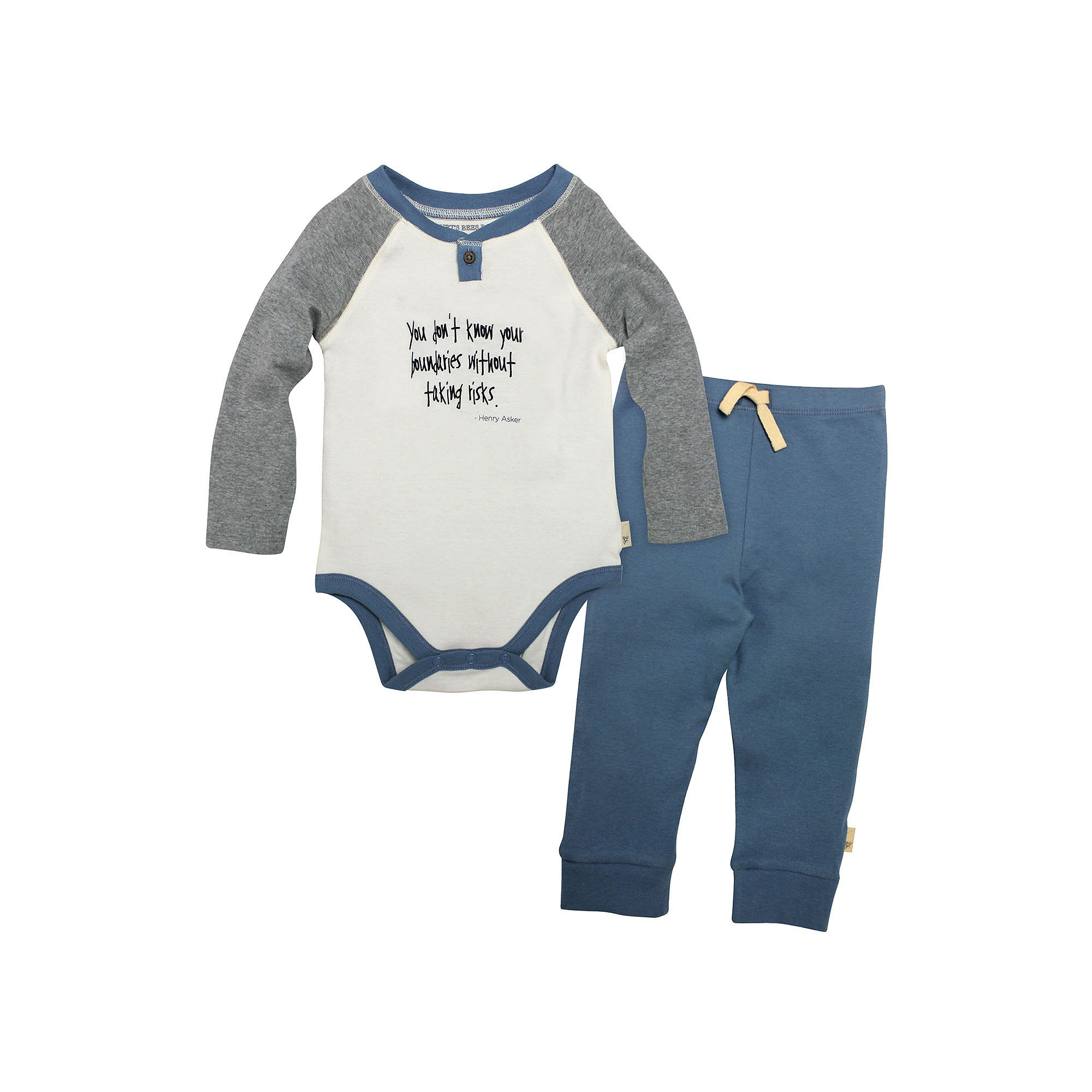 UPC 849681032906 product image for Burt's Bees Baby Long-Sleeve Bodysuit and Pants - Baby Boys newborn-24m | upcitemdb.com