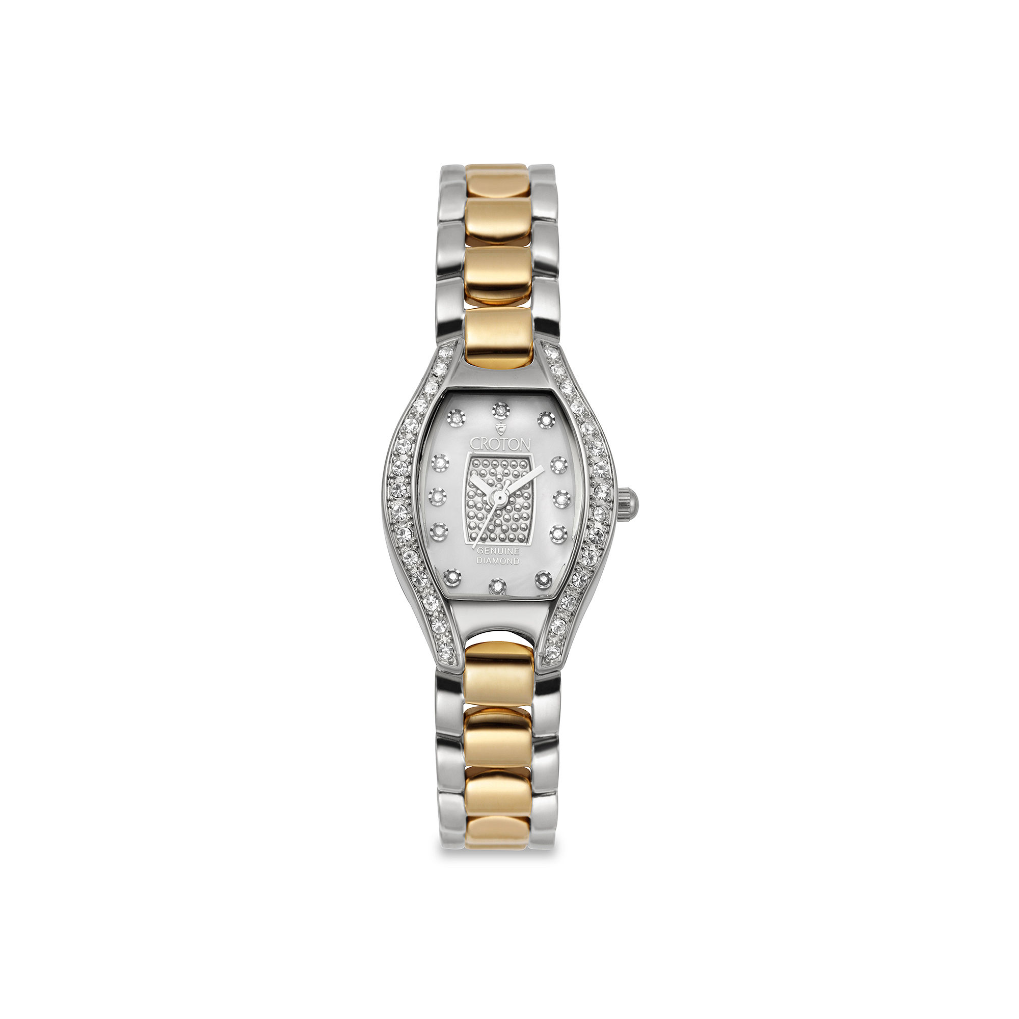 UPC 754425125977 product image for Croton Womens Diamond Accent Two-Tone Watch | upcitemdb.com