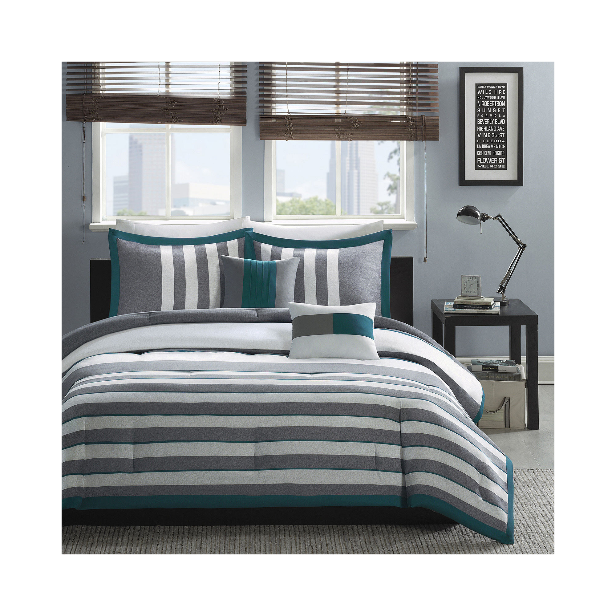 Intelligent Design Anthony Striped Comforter Set