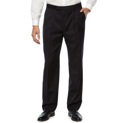 tuxedo pleated pants