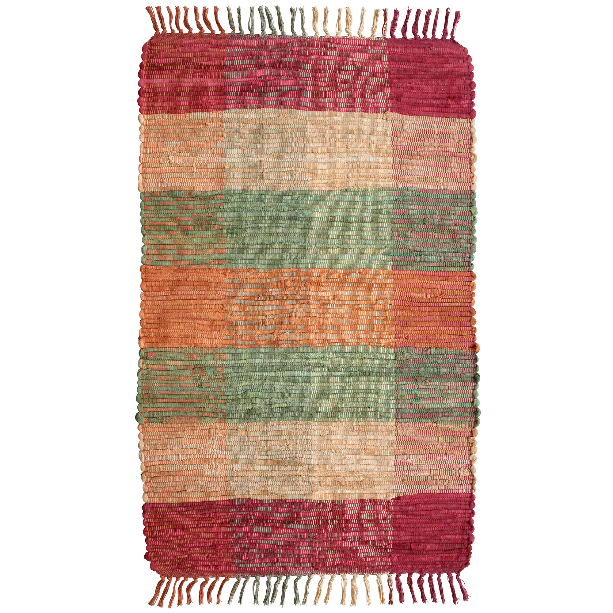 UPC 081675298695 product image for Agra Plaid Washable Cotton Rectangular Rug | upcitemdb.com