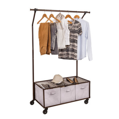 Honey Can Do Garment Rack With Bins Bronze Jcpenney Color Bronze