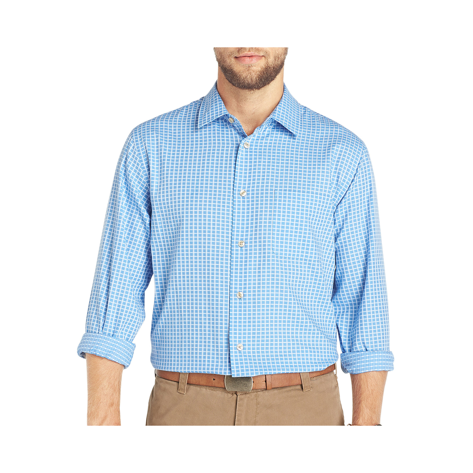 UPC 013282587473 product image for Van Heusen Long-Sleeve Dobby Check Woven Shirt | upcitemdb.com