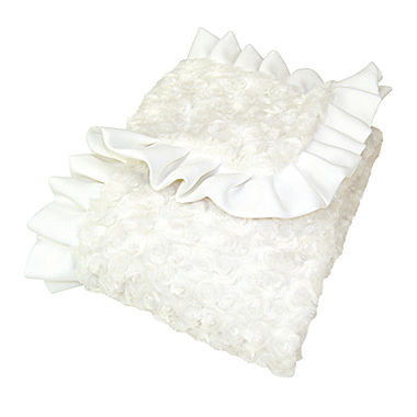 Trend Lab® White Rosette Blanket  