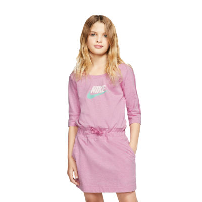 pink nike t shirt dress