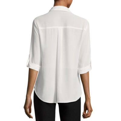 by&by 3/4Sleeve ButtonUp Woven Shirt Juniors JCPenney