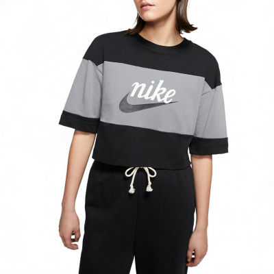 Nike Womens Crew Neck Short Sleeve Crop 