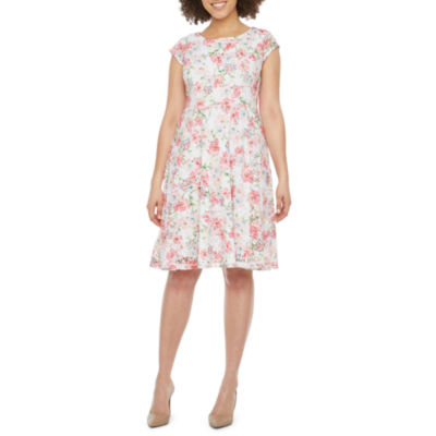 r & k originals short sleeve floral fit & flare dress