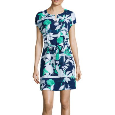 liz claiborne short sleeve sheath dress