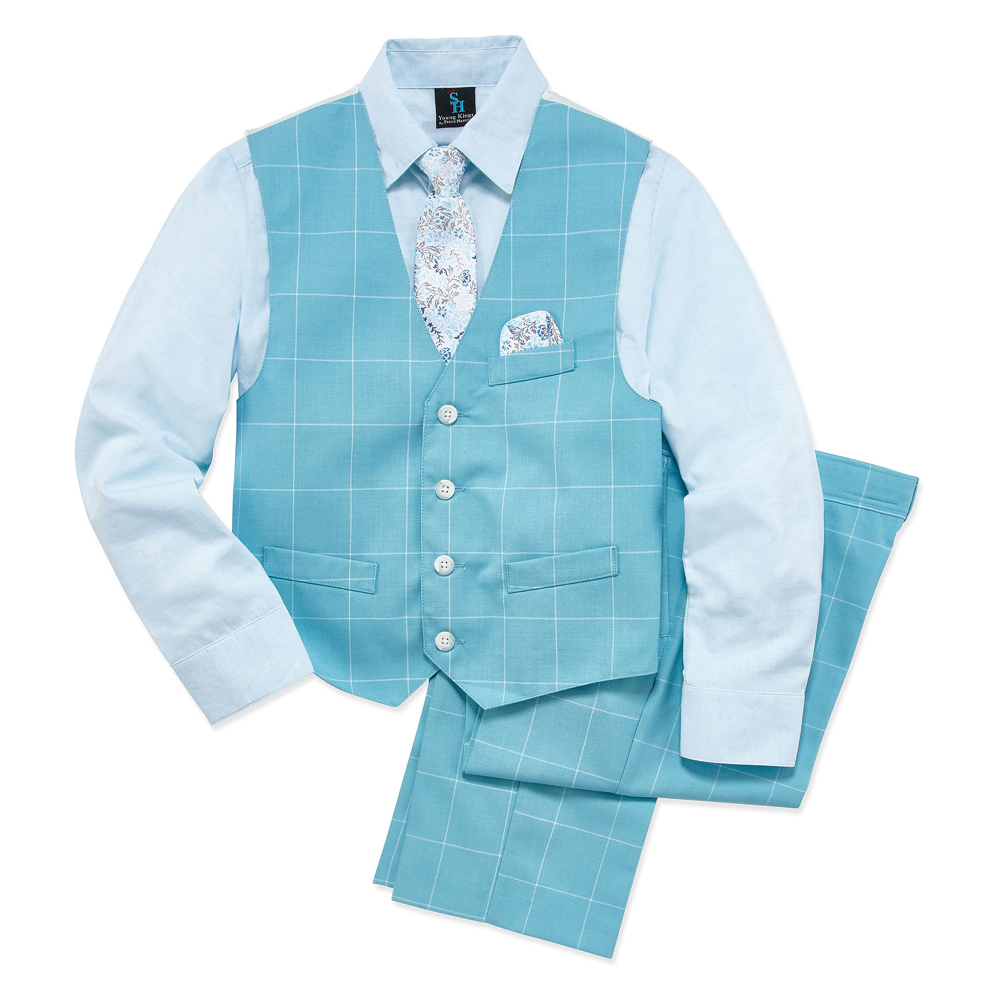 UPC 887346311126 product image for Steve Harvey Boys Woven Pant Suit-Big Kid | upcitemdb.com