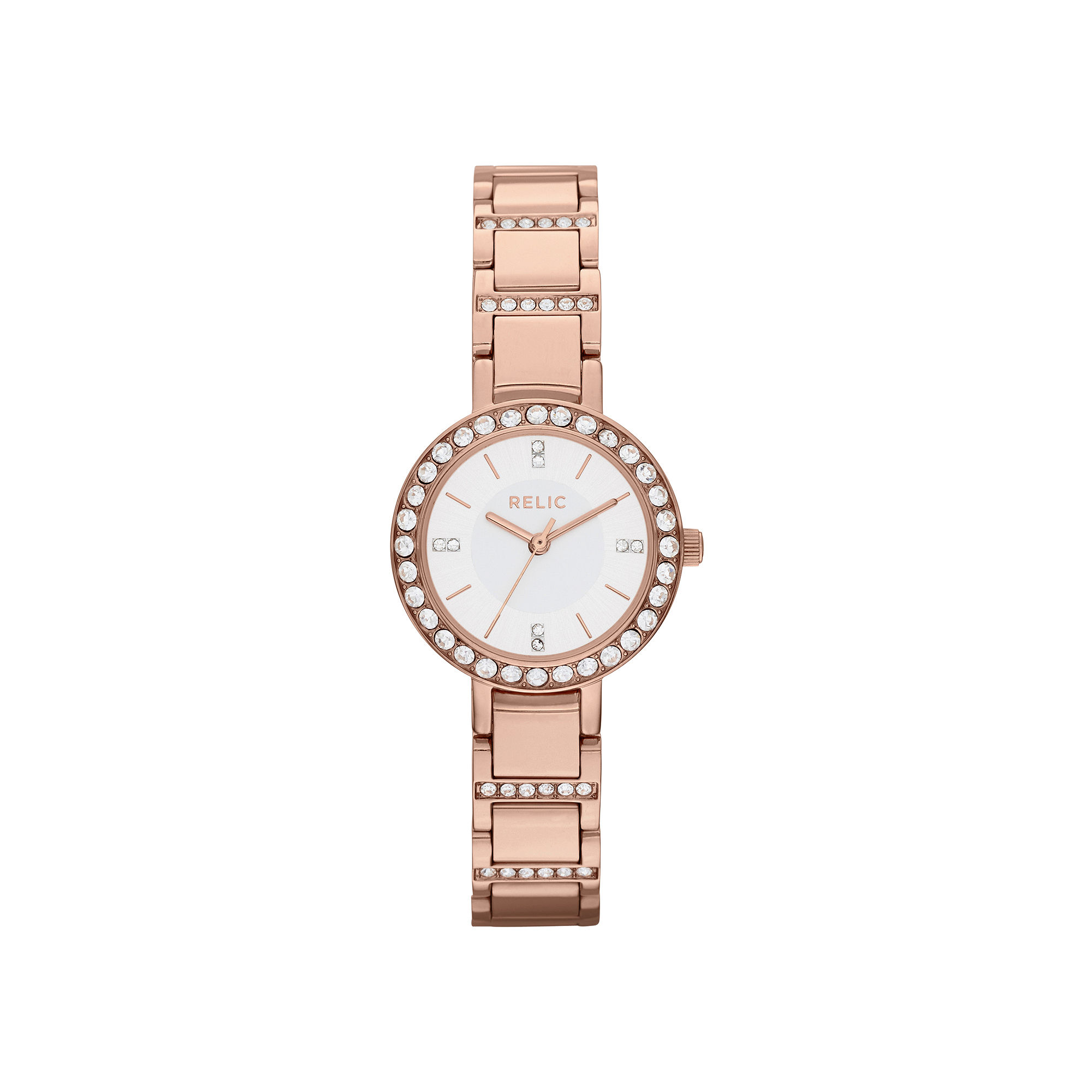 UPC 723765314624 product image for Relic Womens Rose-Tone Crystal Accent Watch | upcitemdb.com