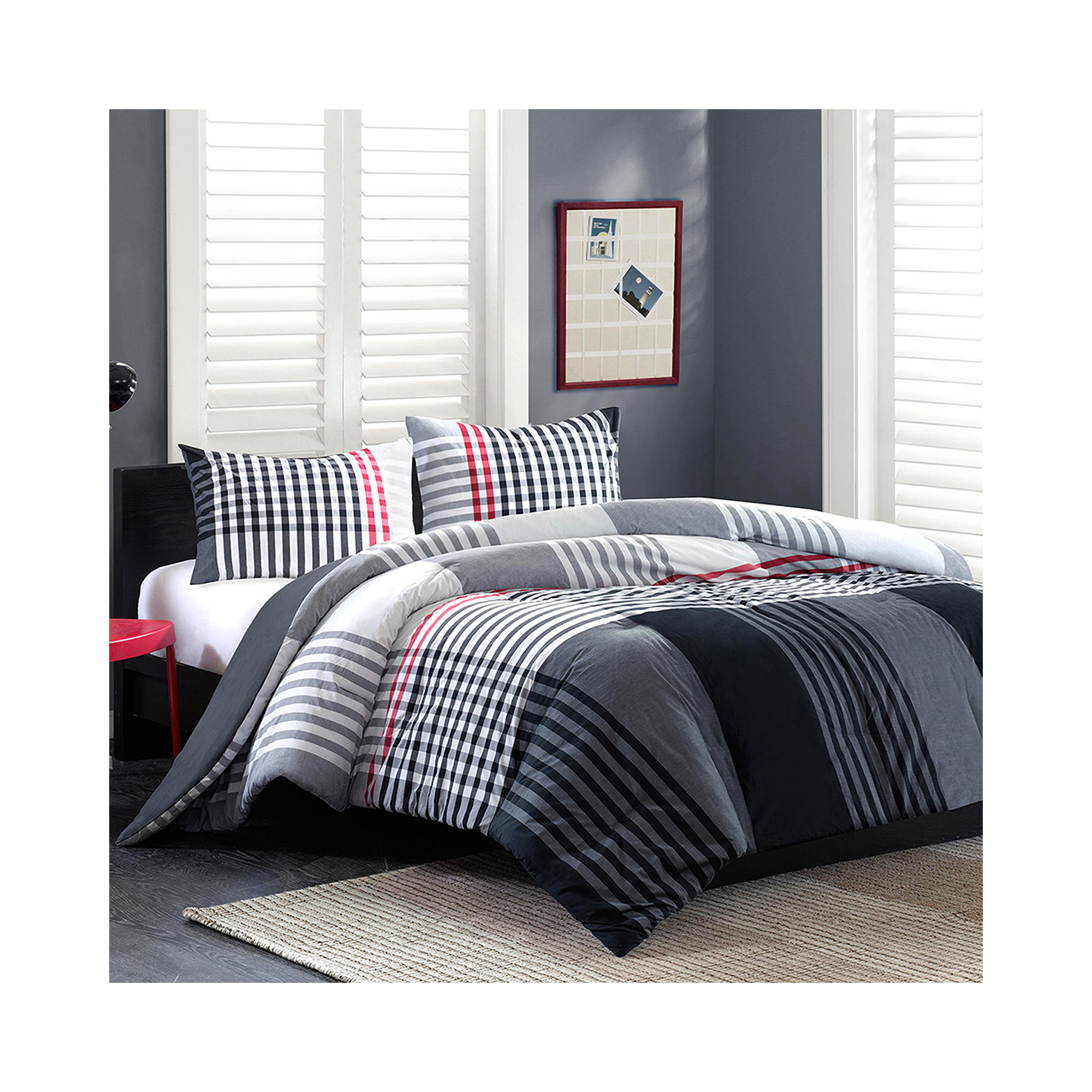 INK+IVY Blake Plaid Comforter Set