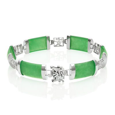 jade and silver bangle