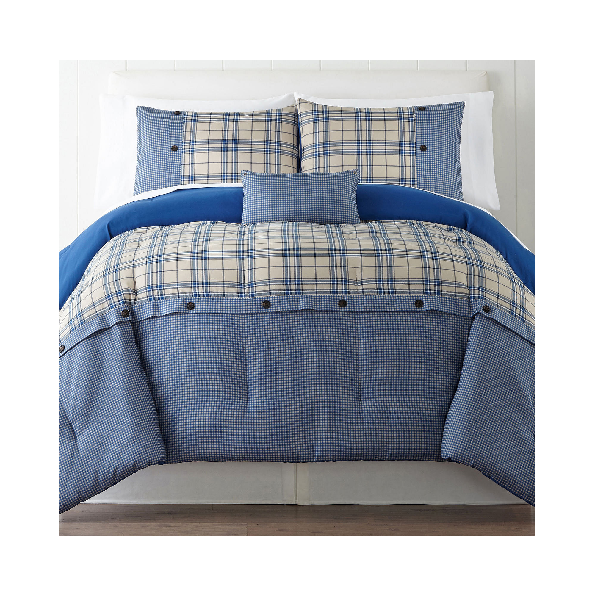 Intelligent Design Campbell Plaid Comforter Set + BONUS Decorative Pillow