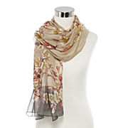 Big Buddha Floral Dipped Oblong Scarf