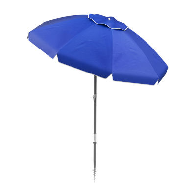 Pure Garden 7 Ft Sand Anchor Beach Patio Umbrella Color Blue Jcpenney