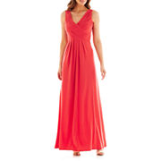 Melrose Sleeveless V-Neck Ruched Maxi Dress 100original 74.99sale