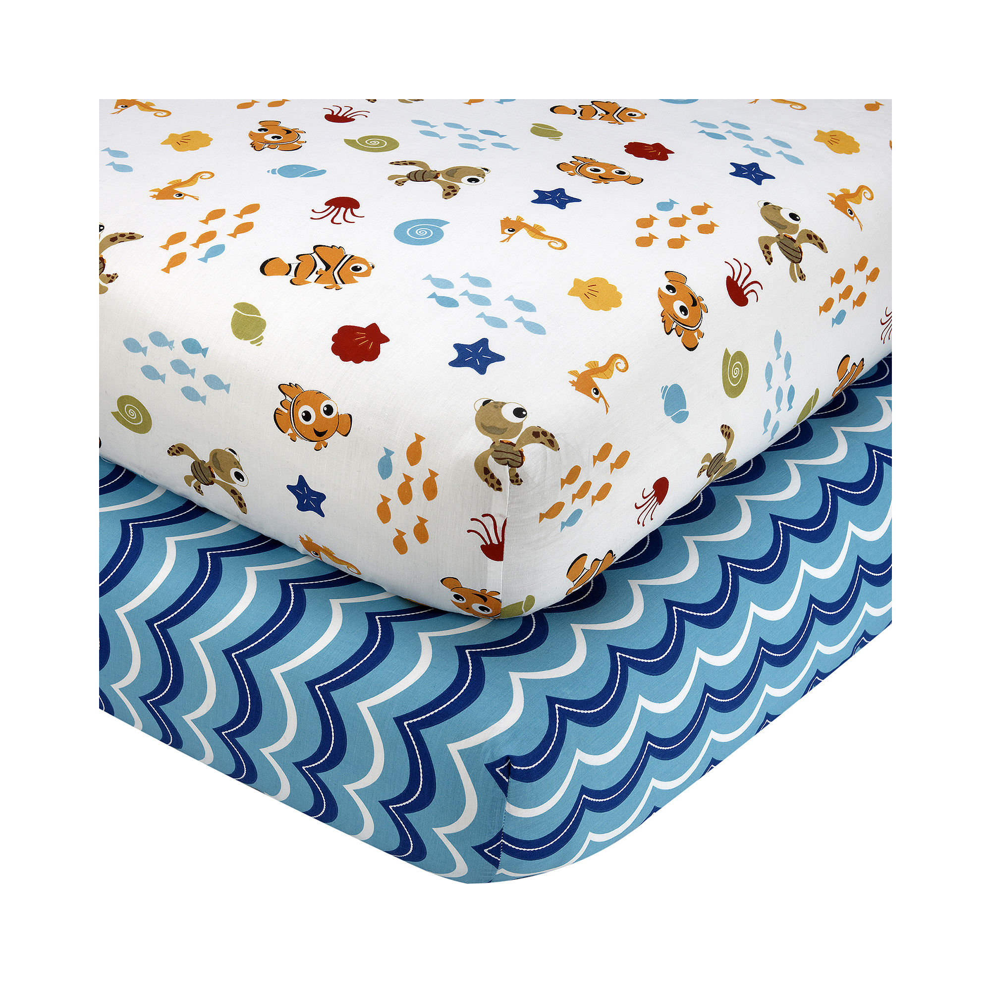 UPC 085214092997 product image for Disney Nemo Wavy Days 2-pk. Fitted Crib Sheet Set | upcitemdb.com